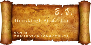 Birnstingl Vitália névjegykártya